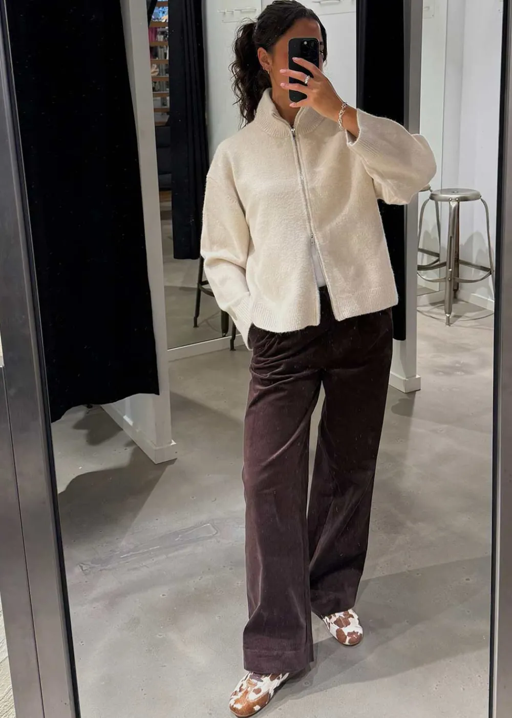 Asley Zip Knit Cardigan>Neo Noir Hot