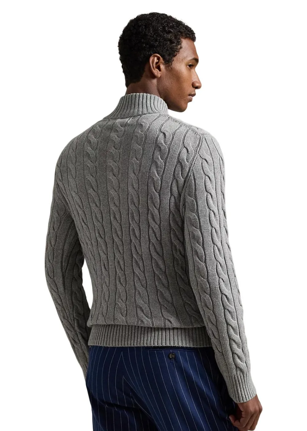 Cable Knit Cotton Quater Zip Sweater>Ralph Lauren Best