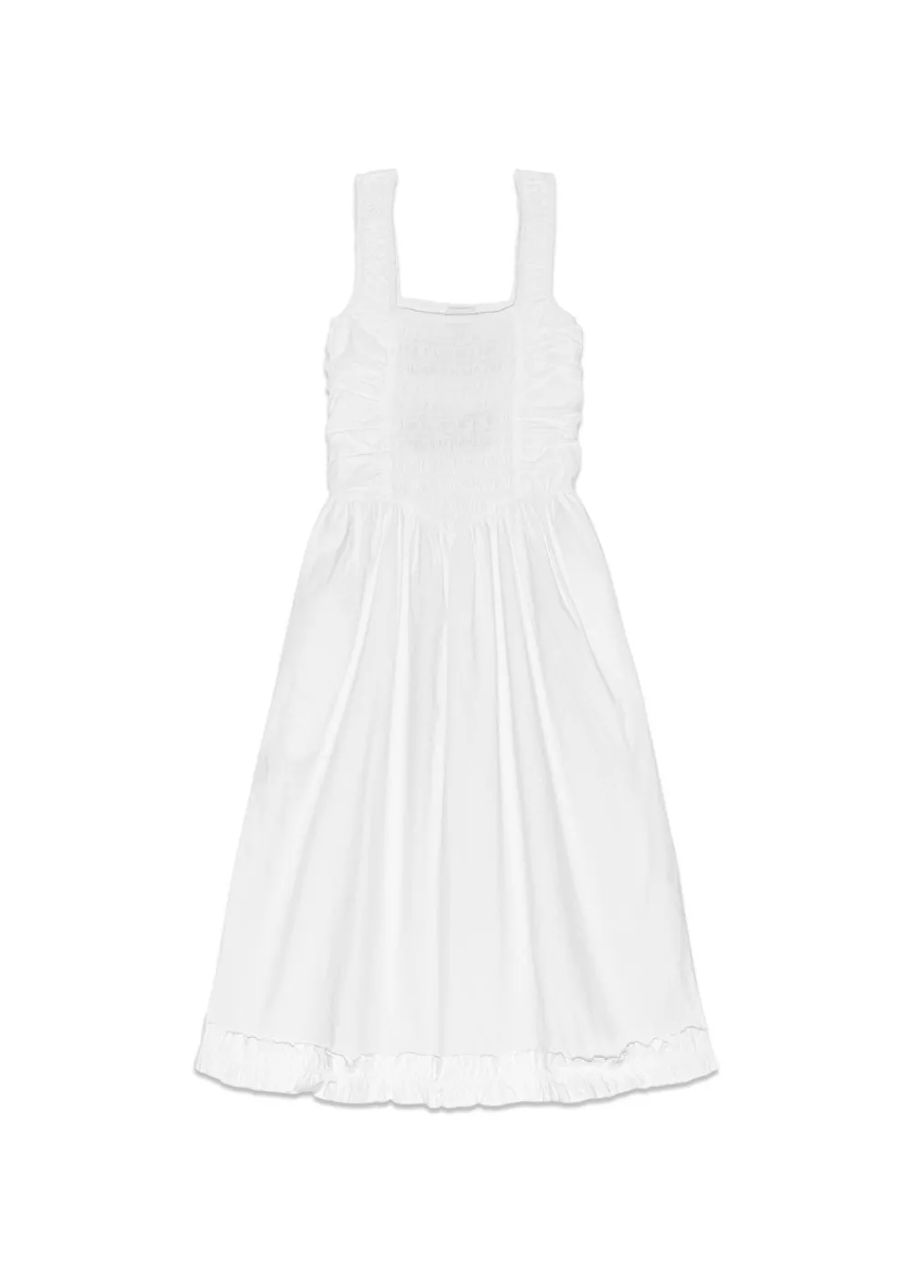 Cotton Poplin Midi Strap Smock Dress>Ganni Best