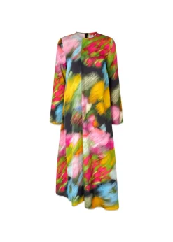 DRAPED ASYMMETRIC MIDI DRESS>Stine Goya New