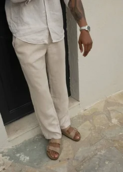 Eik Linen Pant>Woodbird Hot