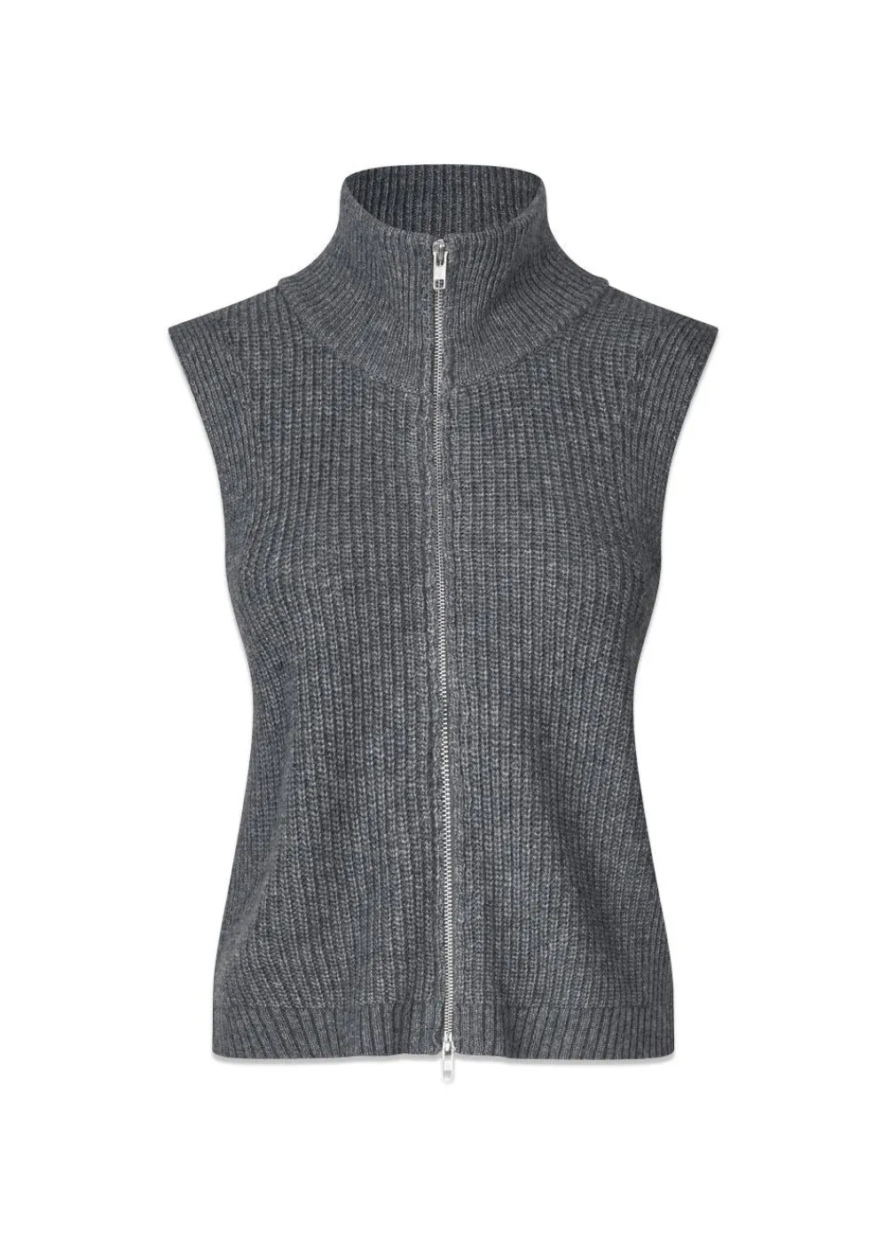 Fave Knit Zip Vest>Oval Square Outlet