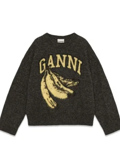 Fine Brushed Alpaca Banana Oversized O-neck>Ganni Clearance