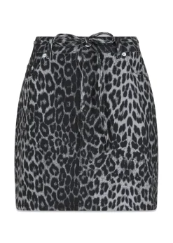 Henrietta Leopard Skirt>Neo Noir Hot