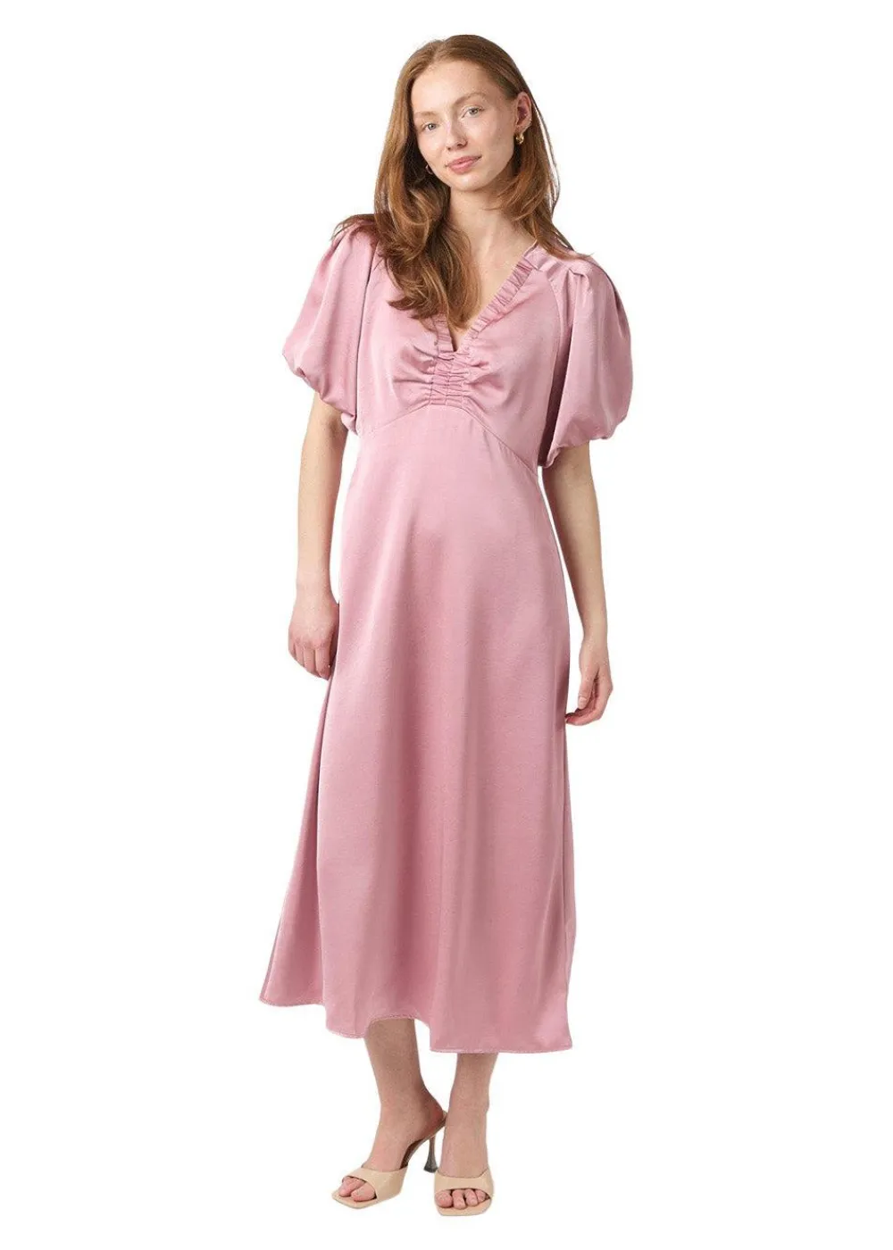 Illana Heavy Sateen Dress>Neo Noir Best