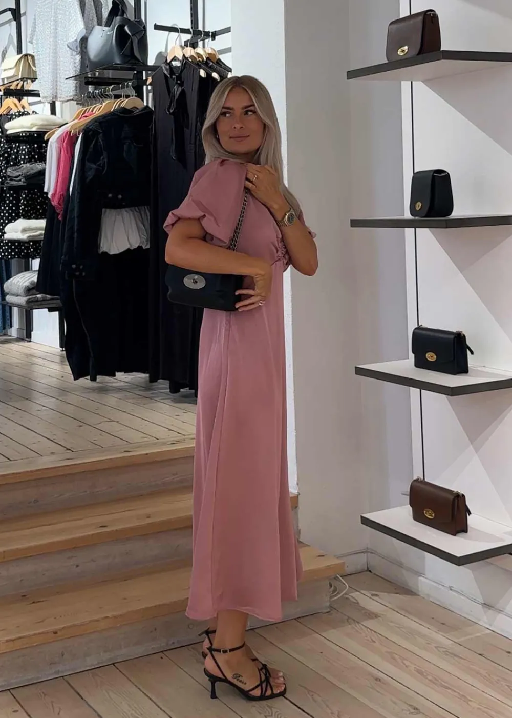 Illana Heavy Sateen Dress>Neo Noir Best