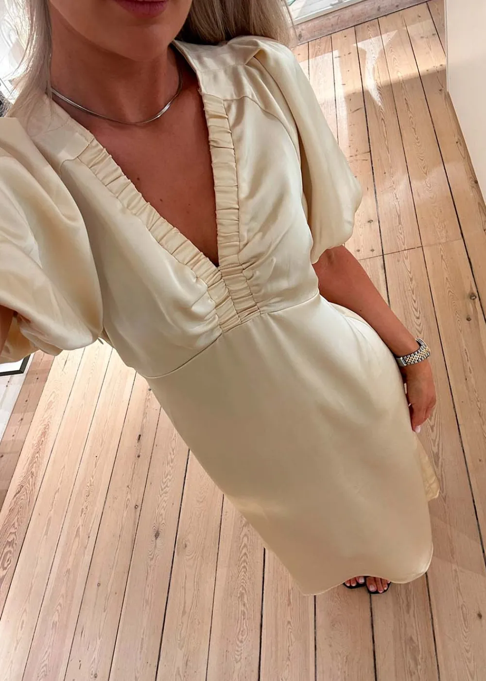 Illana Heavy Sateen Dress>Neo Noir Online