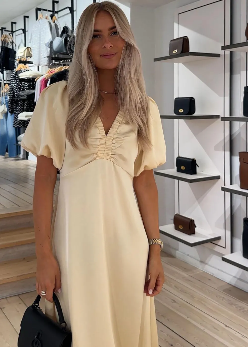 Illana Heavy Sateen Dress>Neo Noir Online