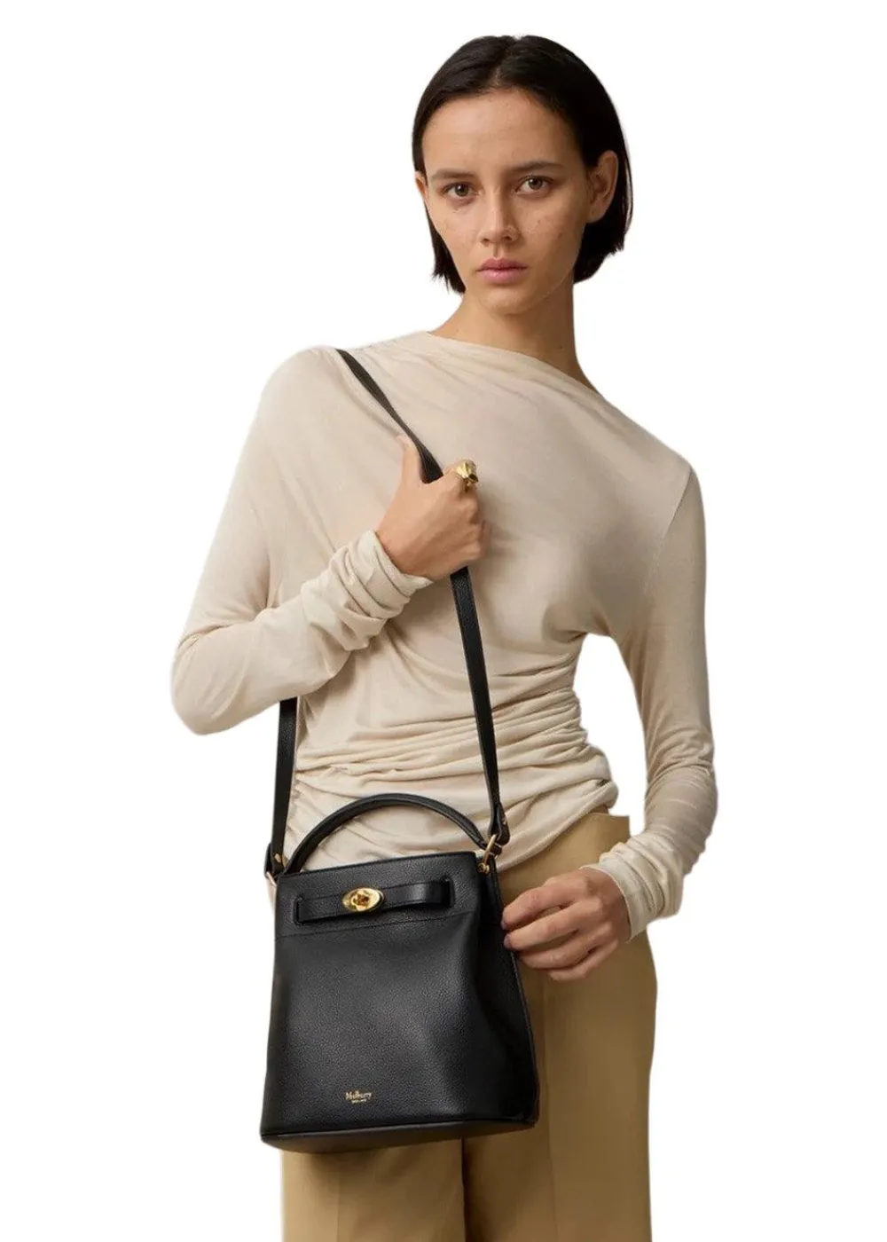 ISLINGTON BUCKET SMALL CLASSIC GRAIN>Mulberry Discount