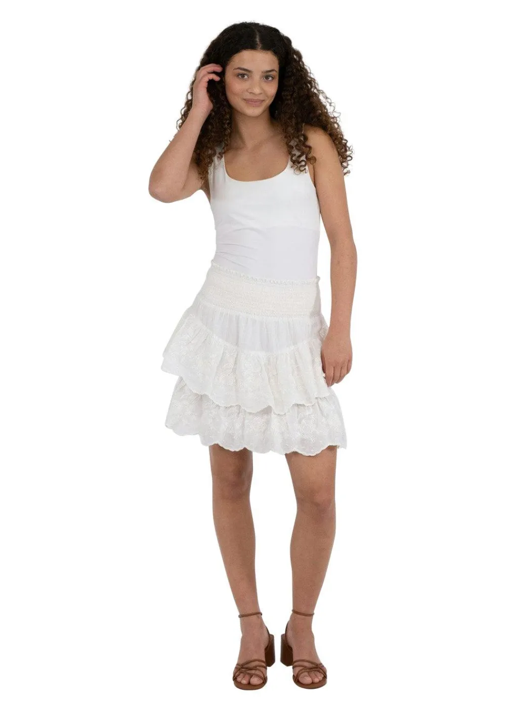 Line Emb Skirt>Neo Noir Best