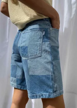 Maggie Patchwork Shorts><noscript><img width=