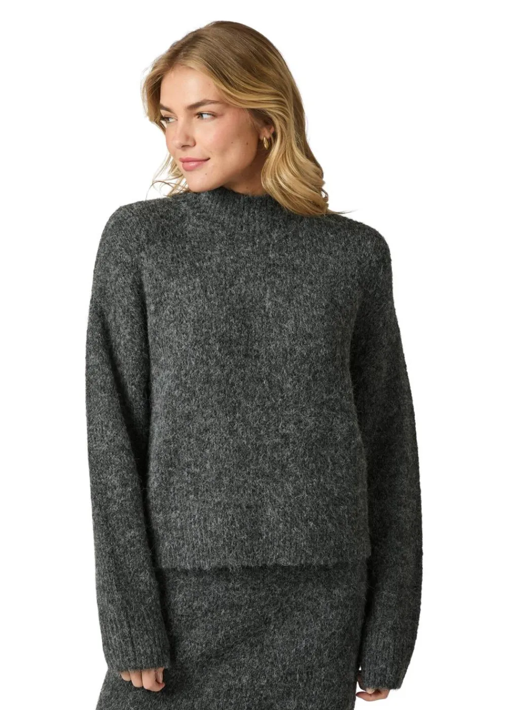 Paulina Fluffy Knit Blouse>Neo Noir Clearance