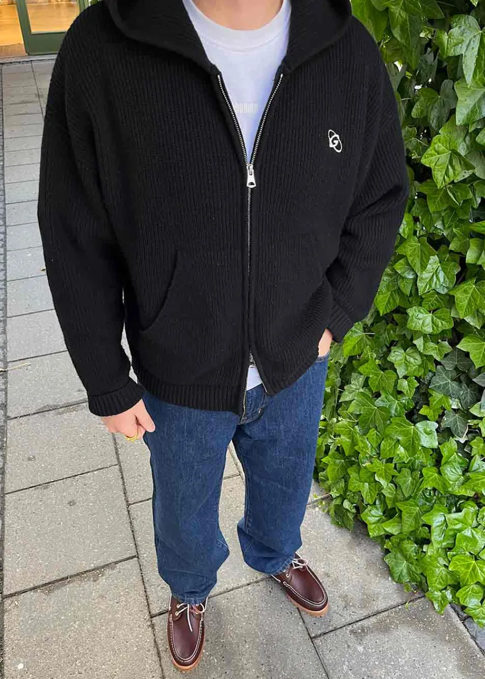 Rib Wool Knit Hoodie>Globe Studios Sale