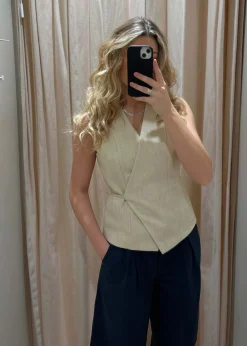 Samara Melange Waistcoat>Neo Noir New