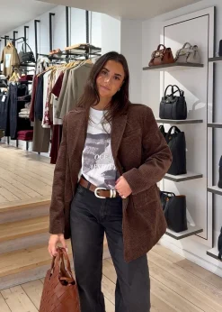 Seersucker Corduroy Blazer>Ganni Online