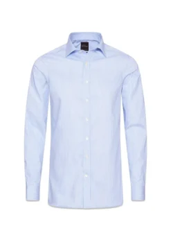 Slim Fit Cut Away Non Iron Banker Stripe>Oscar Jacobson