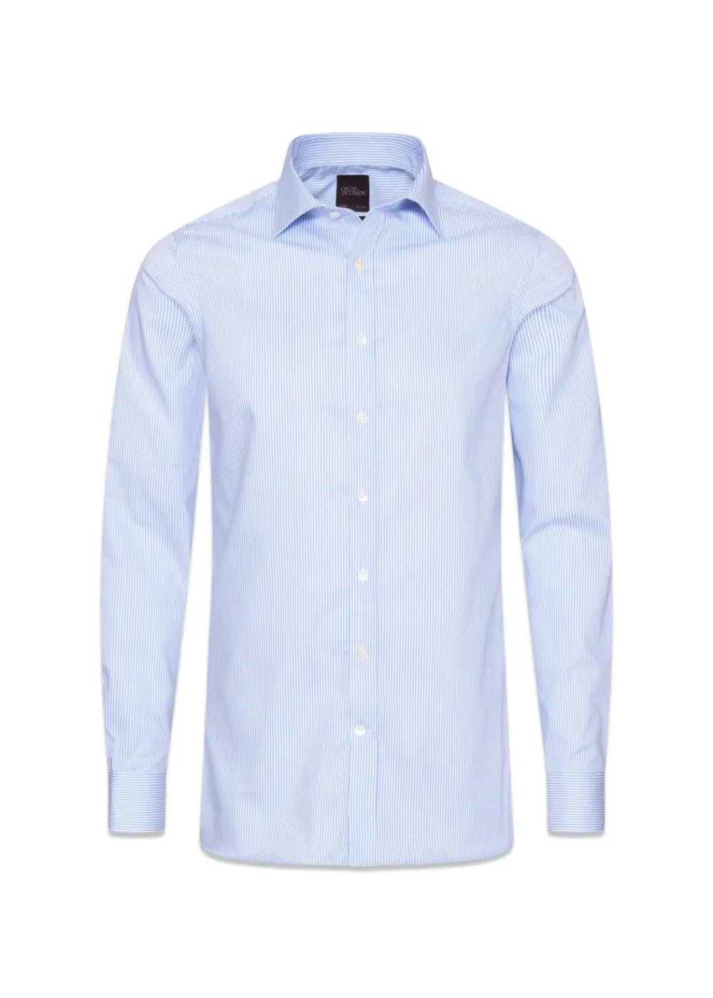 Slim Fit Cut Away Non Iron Banker Stripe>Oscar Jacobson