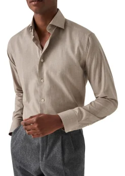 Slim Wrinkle Free Flanel Shirt>Eton New