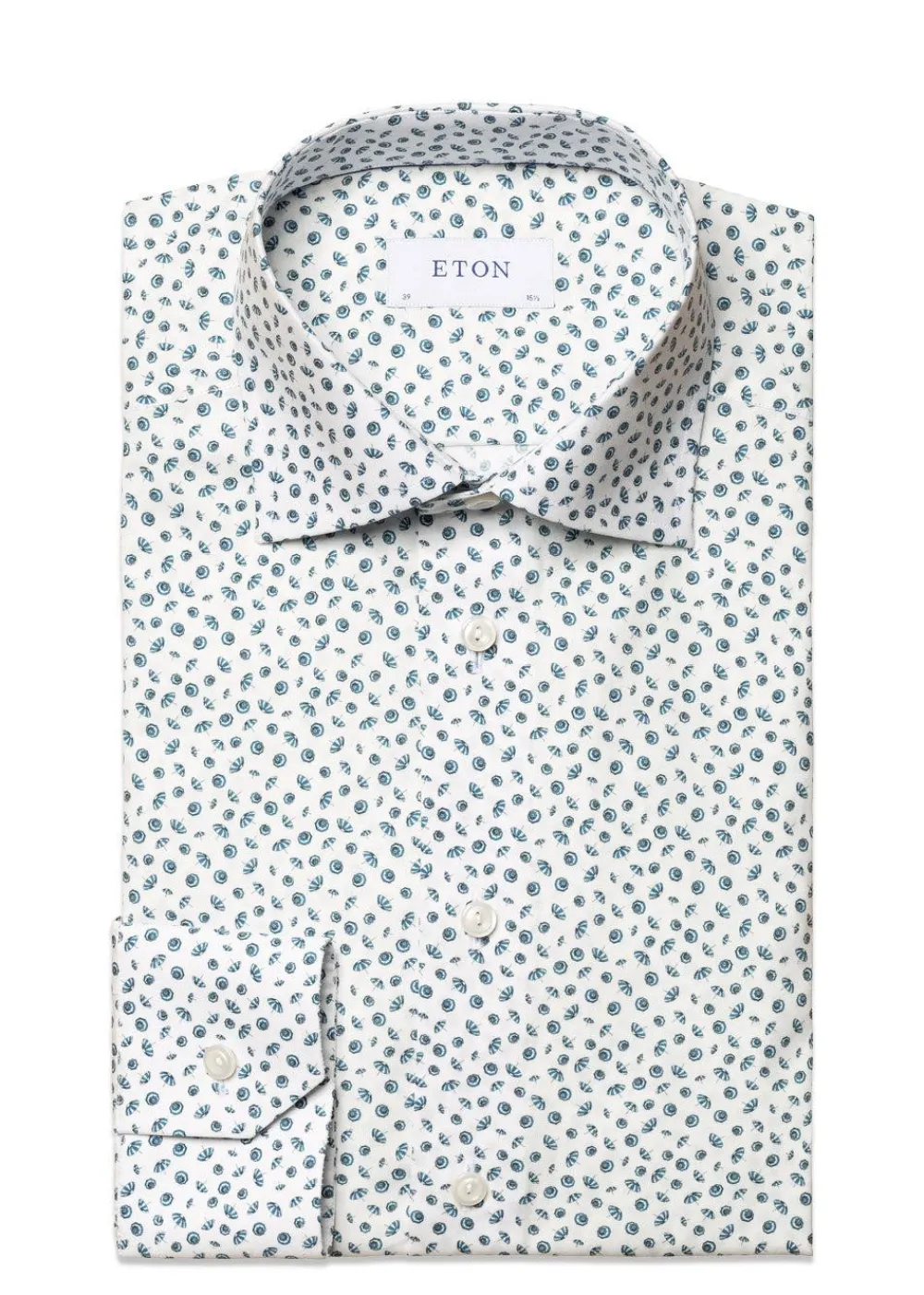 Umbrella Print Poplin Slim Shirt>Eton Sale