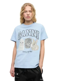 Basic Cotton Jersey Animals Relaxed T-shirt><noscript><img width=