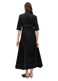 Cotton Poplin Long Shirt Dress><noscript><img width=