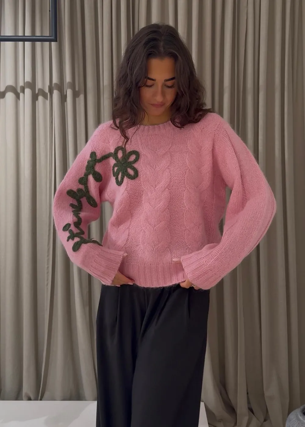 CREWNECK MOTIF SWEATER>Stine Goya Discount