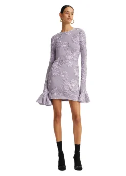 3D MESH MINI DRESS><noscript><img width=