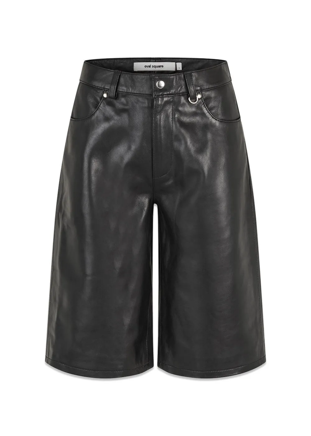 Deep Leather Shorts>Oval Square