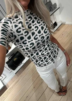 ELASTIC SHORT SLEEVE T-SHIRT>Stine Goya Discount