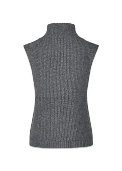 Fave Knit Zip Vest>Oval Square Outlet