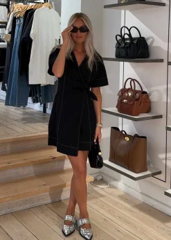 Feminine Buckle Ballerina Metallic>Ganni Sale