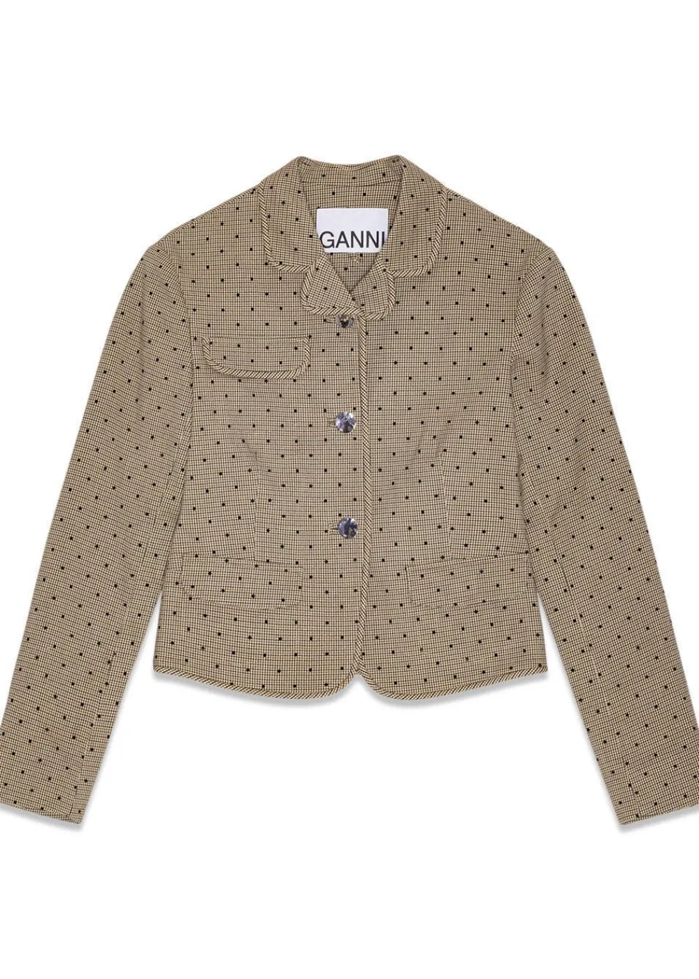 Flock Check Suiting Blazer>Ganni Best