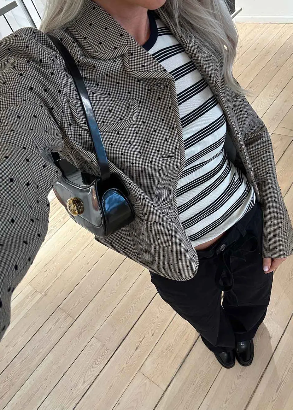 Flock Check Suiting Blazer>Ganni Best