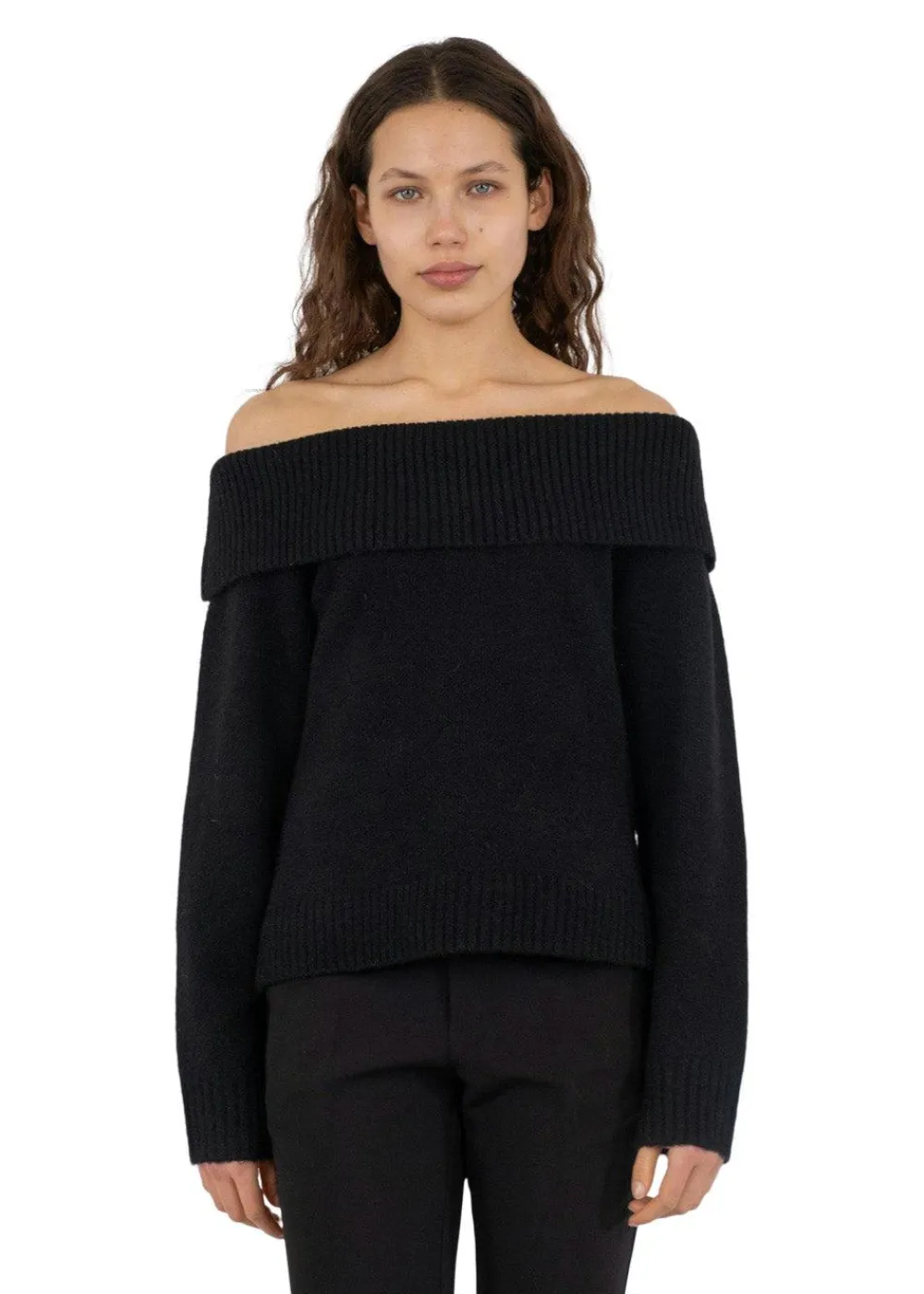Jane Knit Blouse>Neo Noir Hot