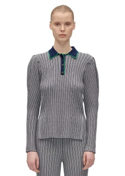 Long sleeve knit polo><noscript><img width=