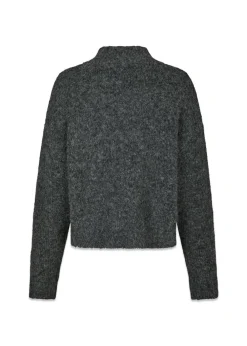 Paulina Fluffy Knit Blouse>Neo Noir Clearance