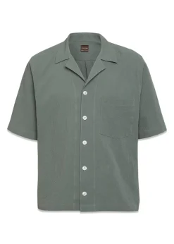 Reg Fit Cuban SS Seersucker Shirt>Oscar Jacobson Online