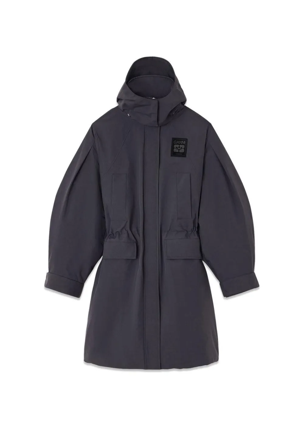 Ripstop Tri-Layer Parka Coat>Ganni Outlet