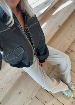 Rocker Leather Bomber><noscript><img width=