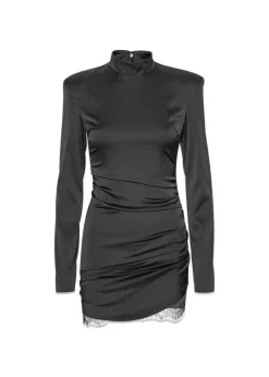 SATIN RUCHED MINI DRESS>Rotate Best