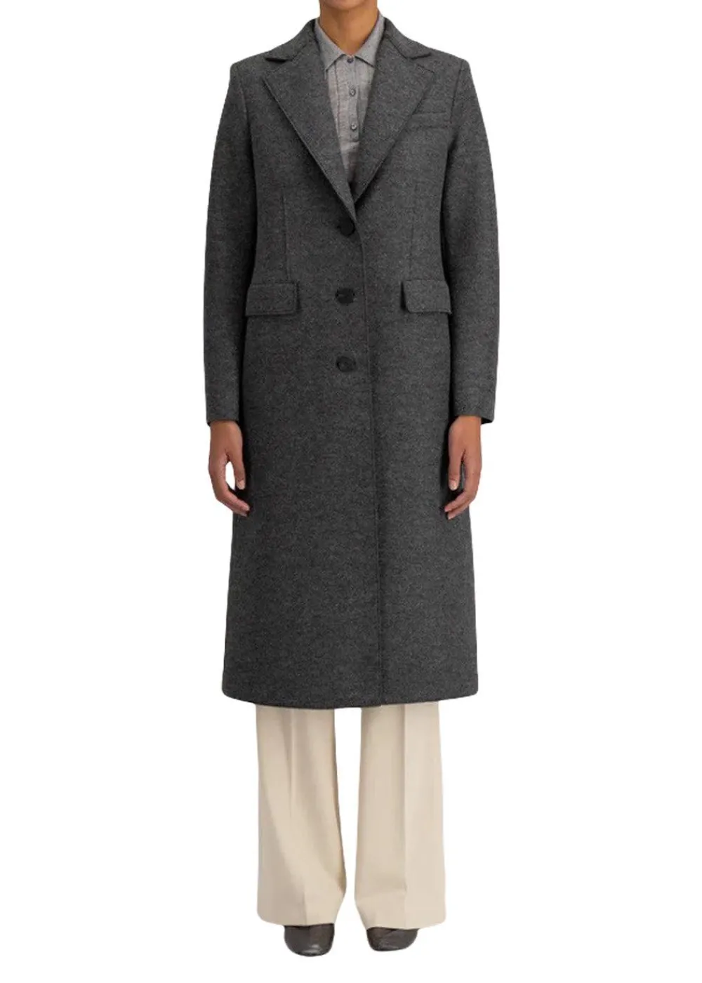 S.B. COAT WITH SHOULDER PADS>Harris Wharf London Sale
