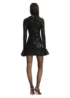 SEQUINS LS MINI DRESS><noscript><img width=