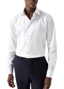 Slim Floral Effect Signature Twill Shirt>Eton Sale