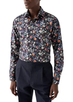Slim-Floral Print Signature Twill>Eton Hot