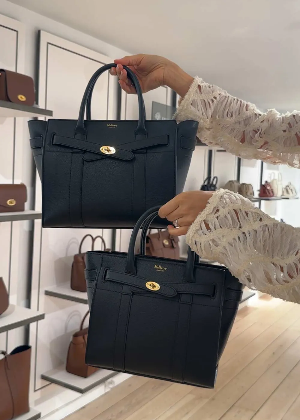 Small Zipped Bayswater Classic>Mulberry Hot