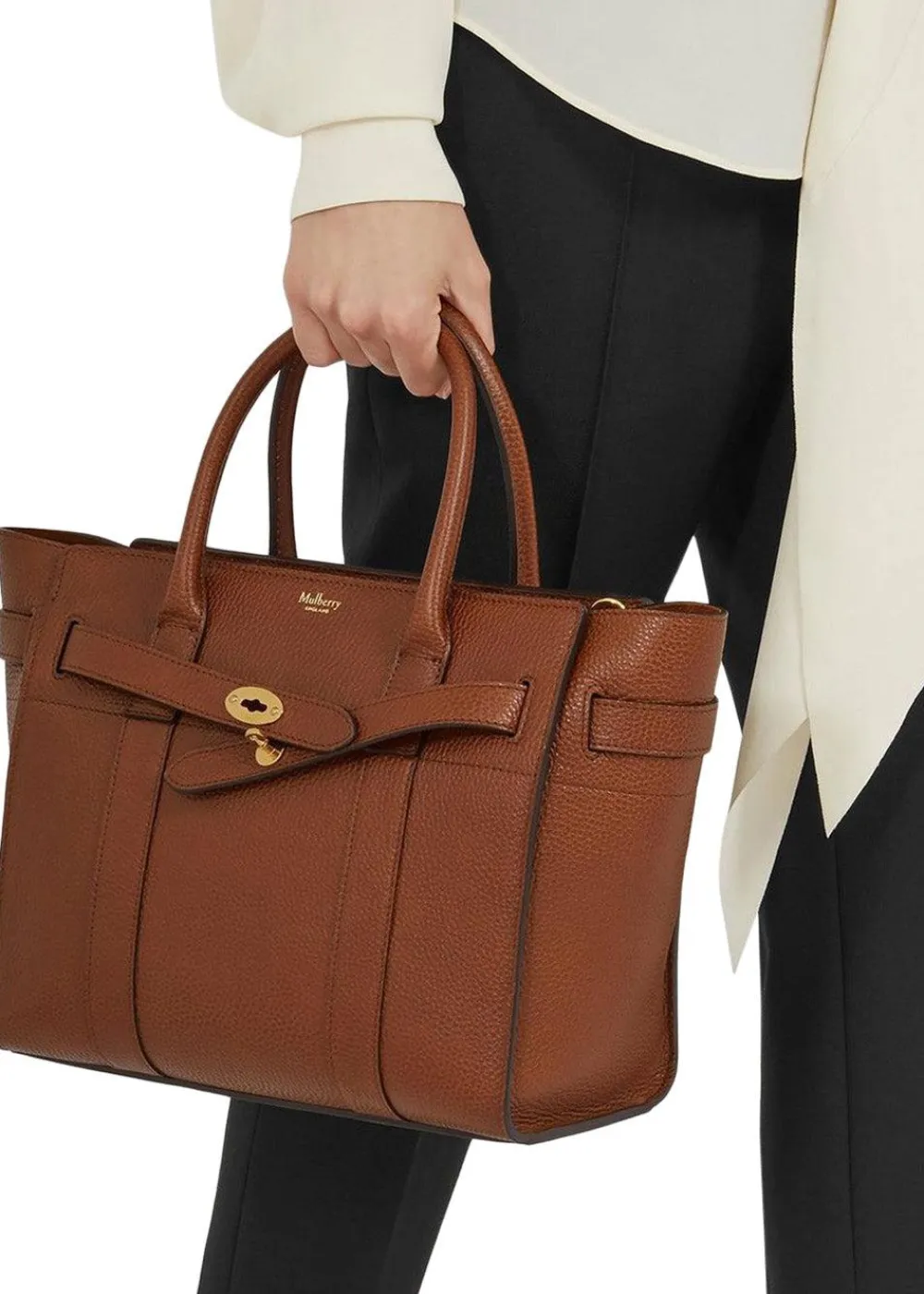 Small Zipped Bayswater Two Tone SCG>Mulberry Best