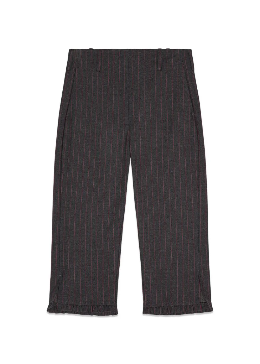 Stretch Stripe Tailoring Capri Pants>Ganni Clearance