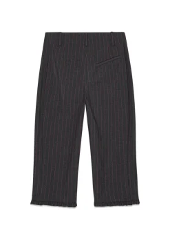 Stretch Stripe Tailoring Capri Pants><noscript><img width=