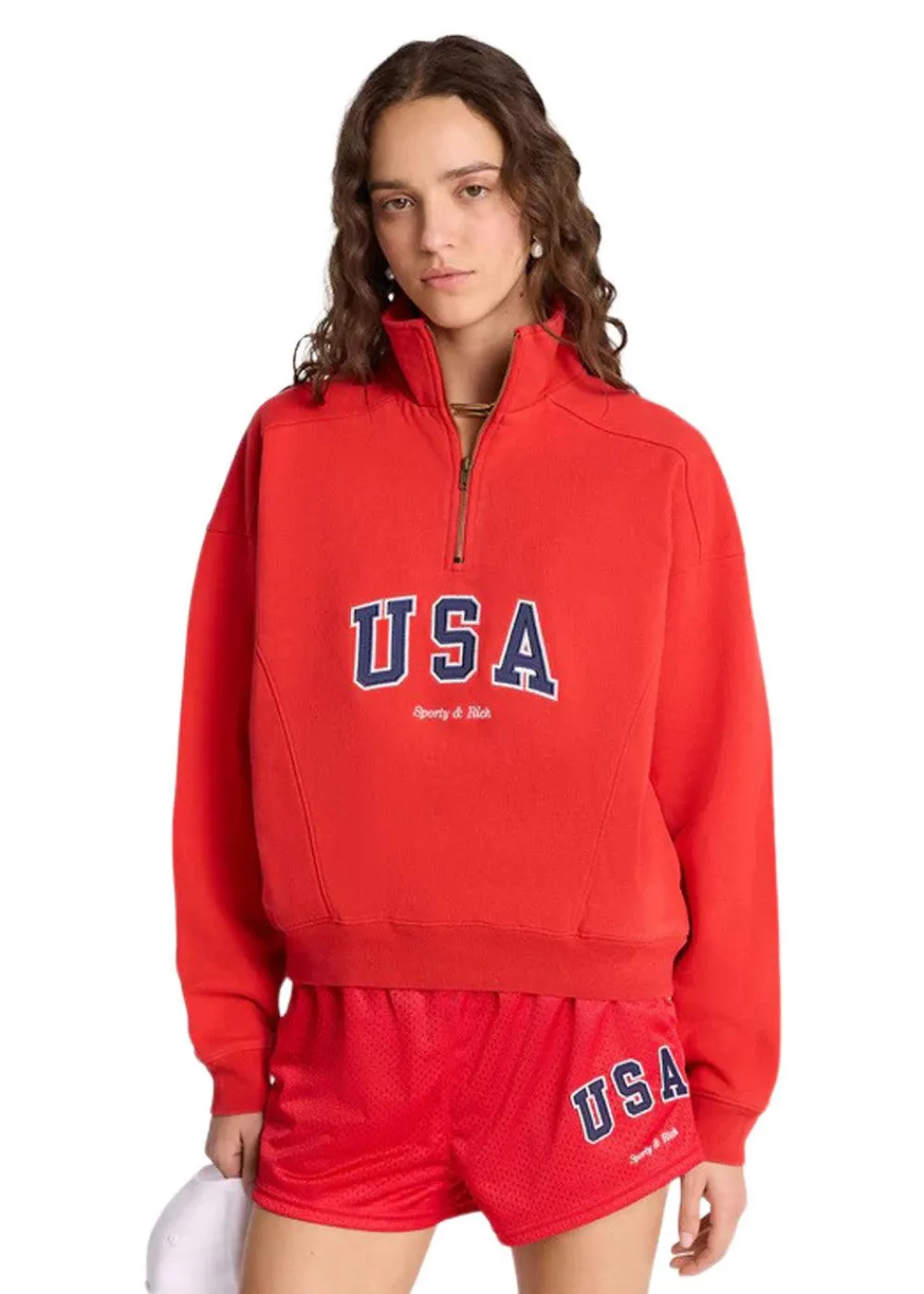 USA Quarter Zip>Sporty & Rich New