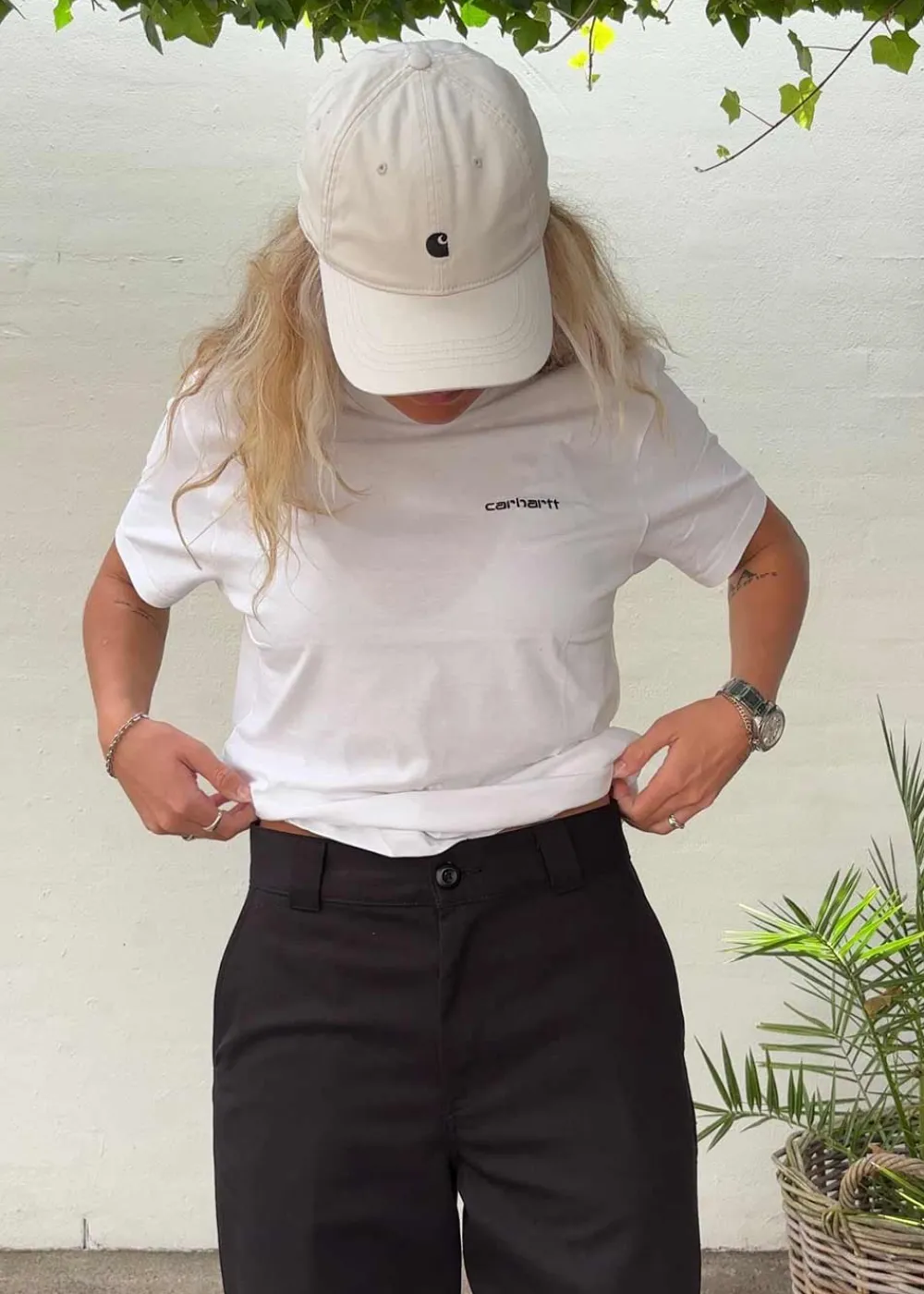 W S/S Script Embroidery T-S>Carhartt WIP New